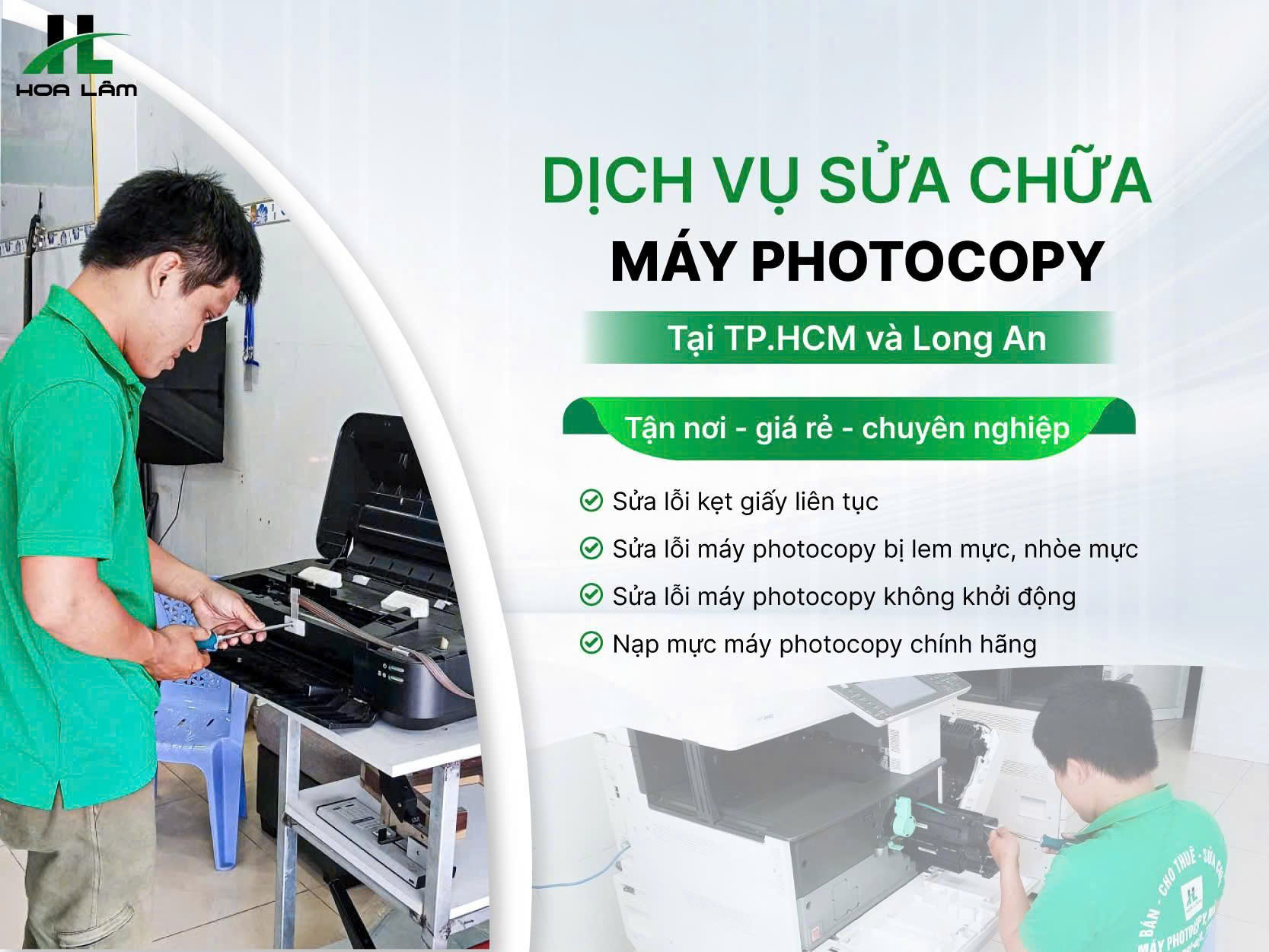 Dịch vụ sửa máy Photocopy tại Hoa Lâm Copier