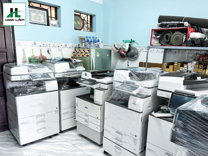 Kho máy của Máy Văn Phòng Hoa Lâm có đầy đủ các dòng máy từ phổ thông đến cao cấp Kho máy của Máy Văn Phòng Hoa Lâm có đầy đủ các dòng máy từ phổ thông đến cao cấp
